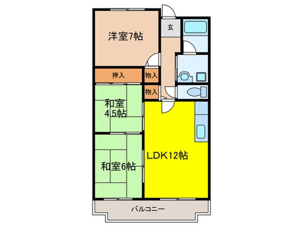 マ－ベラス摂津の物件間取画像